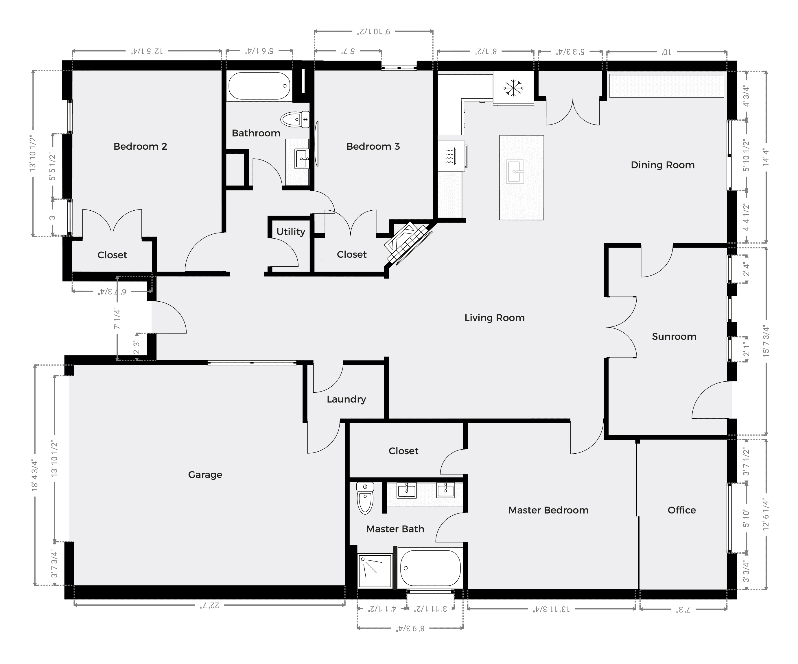 Floor plan of 6065 Southbend Drive N